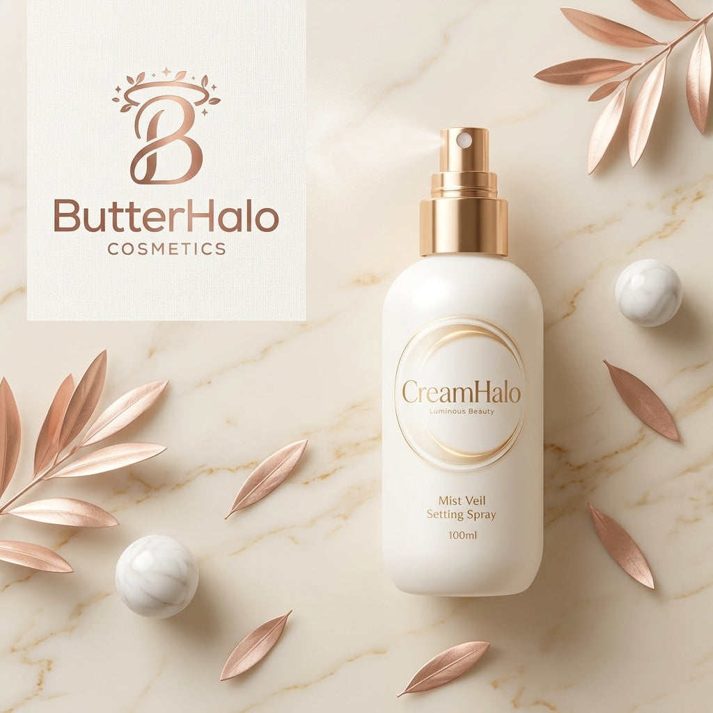 CreamHalo Mist Veil Mini Portable Setting Spray 100ml – Travel Size Hydrating Luminous Makeup Finishing Mist for Daily Touch-Ups